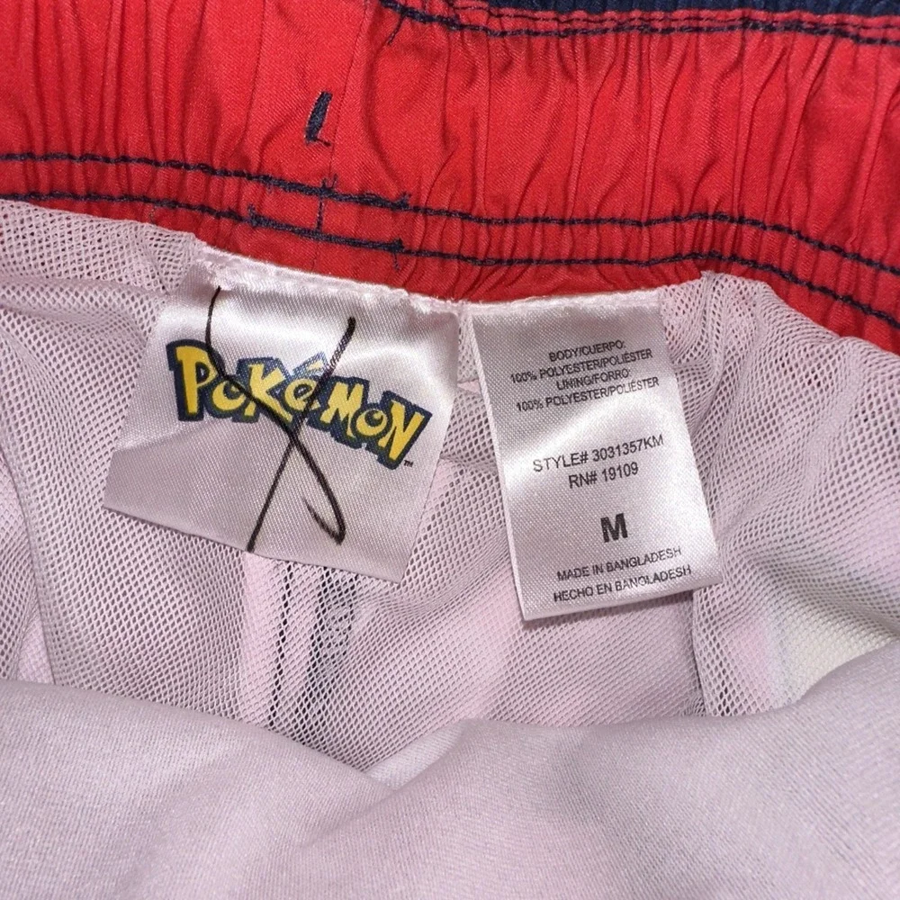 Pokemon Pikachu Swim Trunks Size L lined Board Shorts Boys Swimsuit  50 SPF